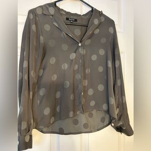 Made well green polka dot button down